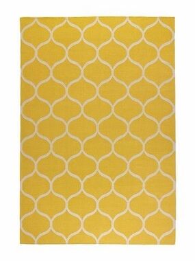 IKEA STOCKHOLM Yellow Moroccan Trellis Rug, 5’7”x 7’10” - NEW never opened